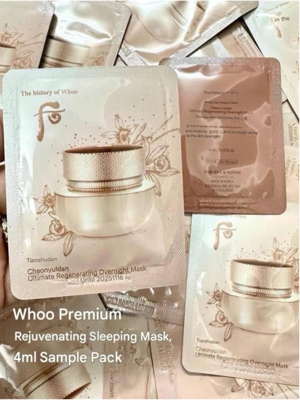 The history of Whoo Cheonyuldan Ultimate Regenerating Overnight Mask 4ml x 20pcs
